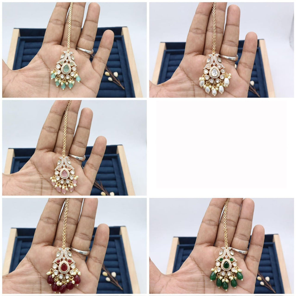 Kavita Art Royal Glam Pota Stone And Pearl Mangtikka