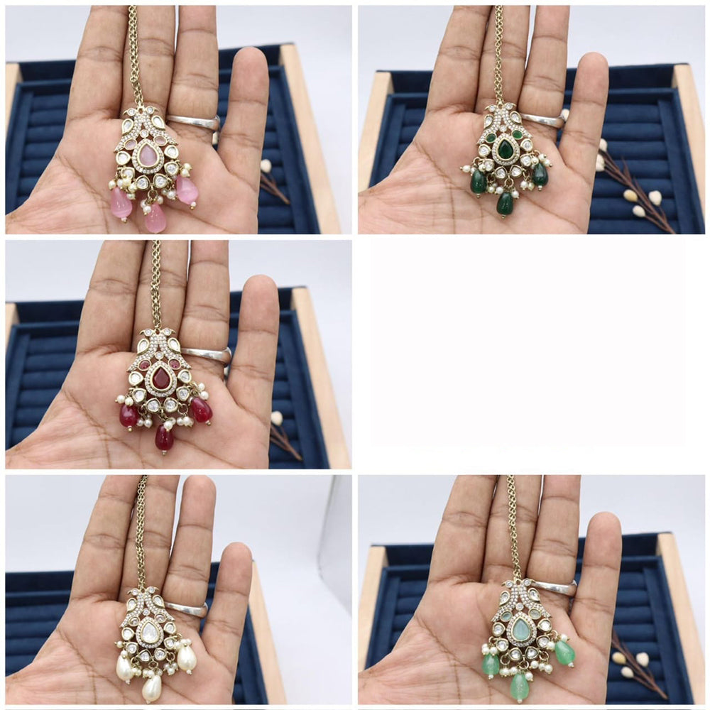 Kavita Art Royal Glam Pota Stone And Pearl Mangtikka