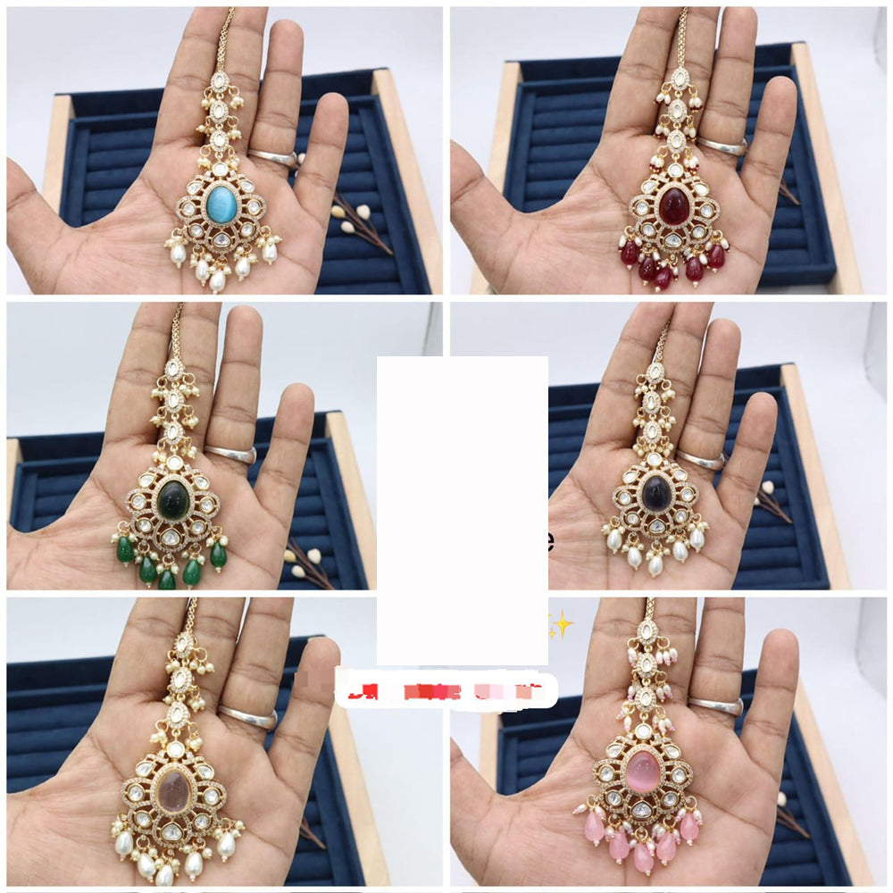 Kavita Art Royal Glam Pota Stone And Pearl Mangtikka
