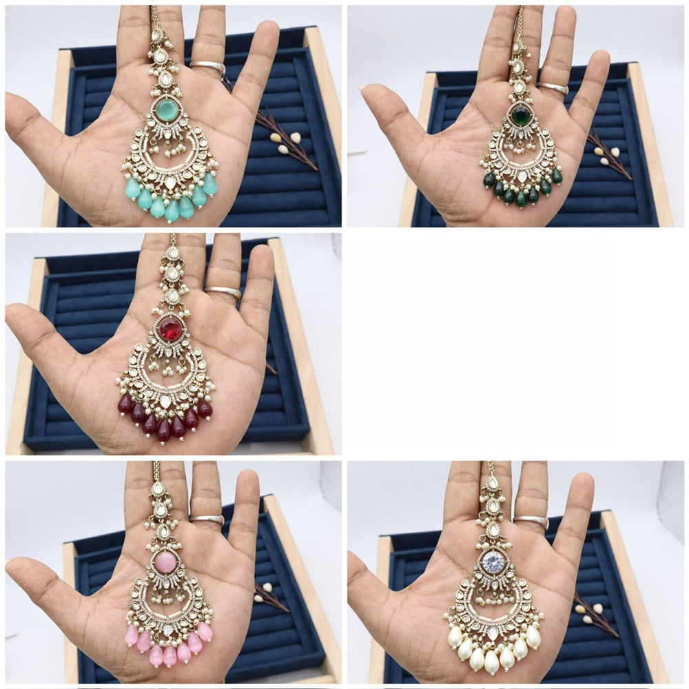 Kavita Art Handcrafted Crystal Stone And Pearl Mangtikka