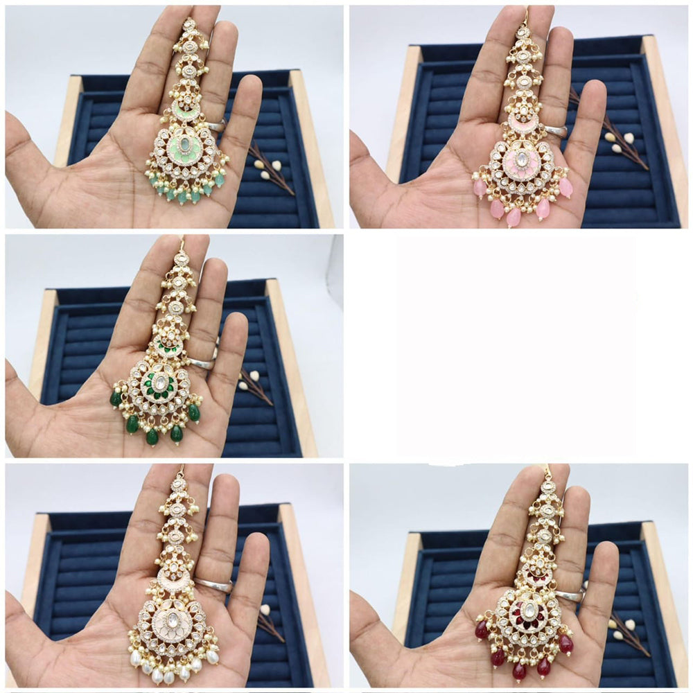 Kavita Art Royal Glam Pota Stone And Pearl Mangtikka