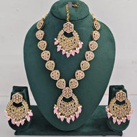Kavita Art Luxurious Crystal Stone Pearl And Beads Necklace Set