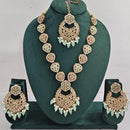 Kavita Art Luxurious Crystal Stone Pearl And Beads Necklace Set
