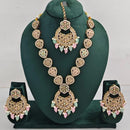 Kavita Art Luxurious Crystal Stone Pearl And Beads Necklace Set