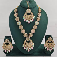 Kavita Art Luxurious Crystal Stone Pearl And Beads Necklace Set