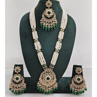 Kavita Art Luxurious Crystal Stone Pearl And Beads Long Necklace Set
