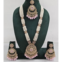 Kavita Art Luxurious Crystal Stone Pearl And Beads Long Necklace Set