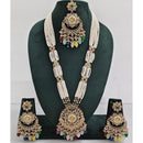 Kavita Art Luxurious Crystal Stone Pearl And Beads Long Necklace Set