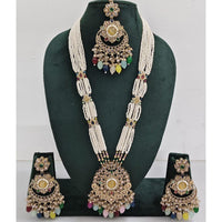 Kavita Art Luxurious Crystal Stone Pearl And Beads Long Necklace Set