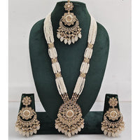 Kavita Art Luxurious Crystal Stone Pearl And Beads Long Necklace Set