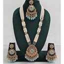 Kavita Art Luxurious Crystal Stone Pearl And Beads Long Necklace Set