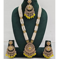 Kavita Art Luxurious Crystal Stone Pearl And Beads Long Necklace Set