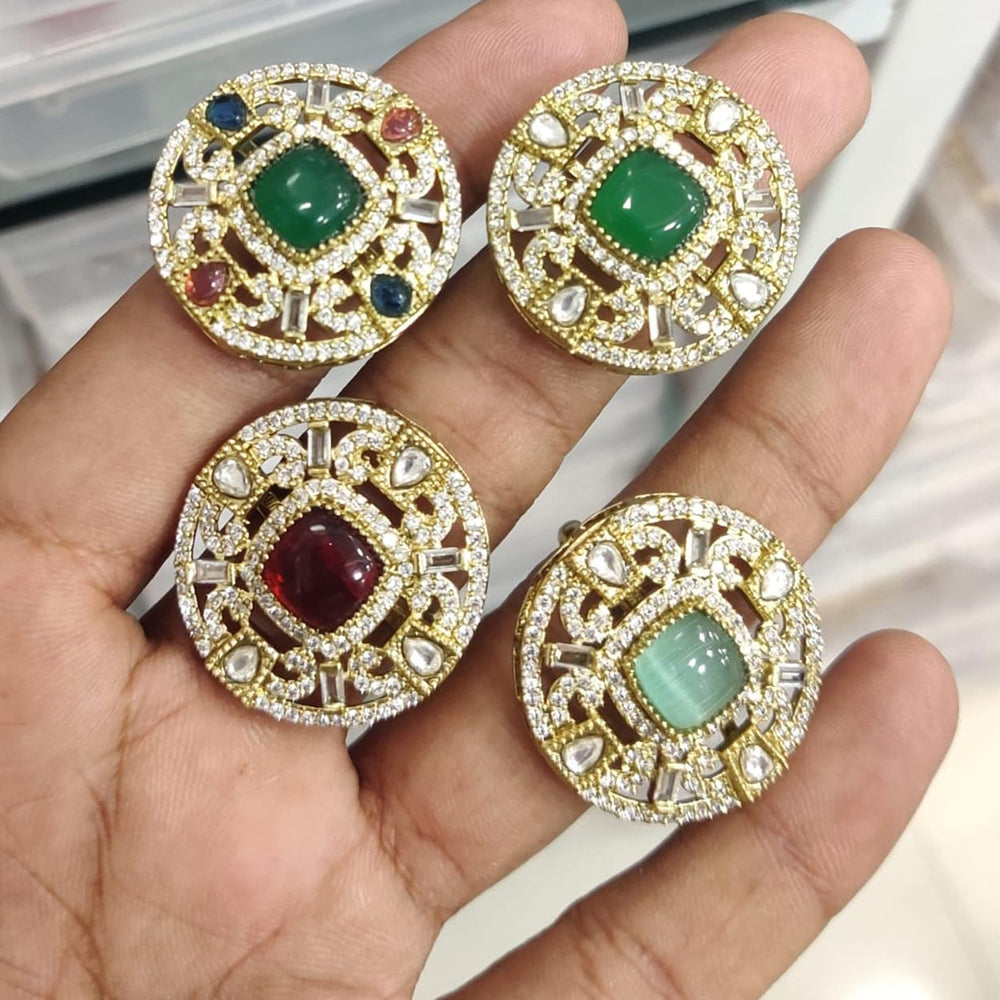 Kavita Art Glamorous Pota And Austrian Stone Statement Ring