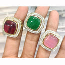 Kavita Art Glamorous Pota And Austrian Stone Statement Ring