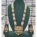 Kavita Art Heritage Pota Stone And Pearl Long Necklace Set