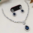 Kavita Art Shimmering Crystal With Austrian Stone Necklace Set