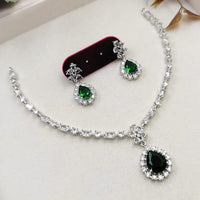 Kavita Art Shimmering Crystal With Austrian Stone Necklace Set