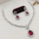 Kavita Art Shimmering Crystal With Austrian Stone Necklace Set