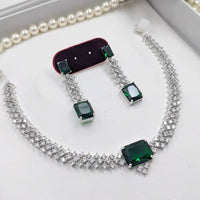 Kavita Art Shimmering Crystal With Austrian Stone Necklace Set