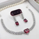 Kavita Art Shimmering Crystal With Austrian Stone Necklace Set