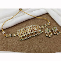 Kavita Art Premium Austrian Stone And Pearl Choker Necklace Set