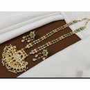 Kavita Art Premium Austrian Stone And Pearl Long Necklace Set