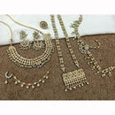 Kavita Art Premium Austrian Stone And Pearl Bridal Set 