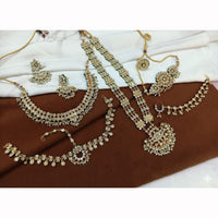 Kavita Art Premium Austrian Stone And Pearl Bridal Set 