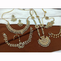 Kavita Art Premium Austrian Stone And Pearl Bridal Set 