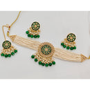 Kavita Art Crystal Stone And Pearl Designer Choker Necklace Set