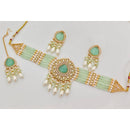 Kavita Art Crystal Stone And Pearl Designer Choker Necklace Set