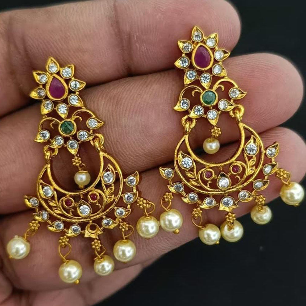 Kavita Art Designer Austrian Stone And Beads Dangler Earrings