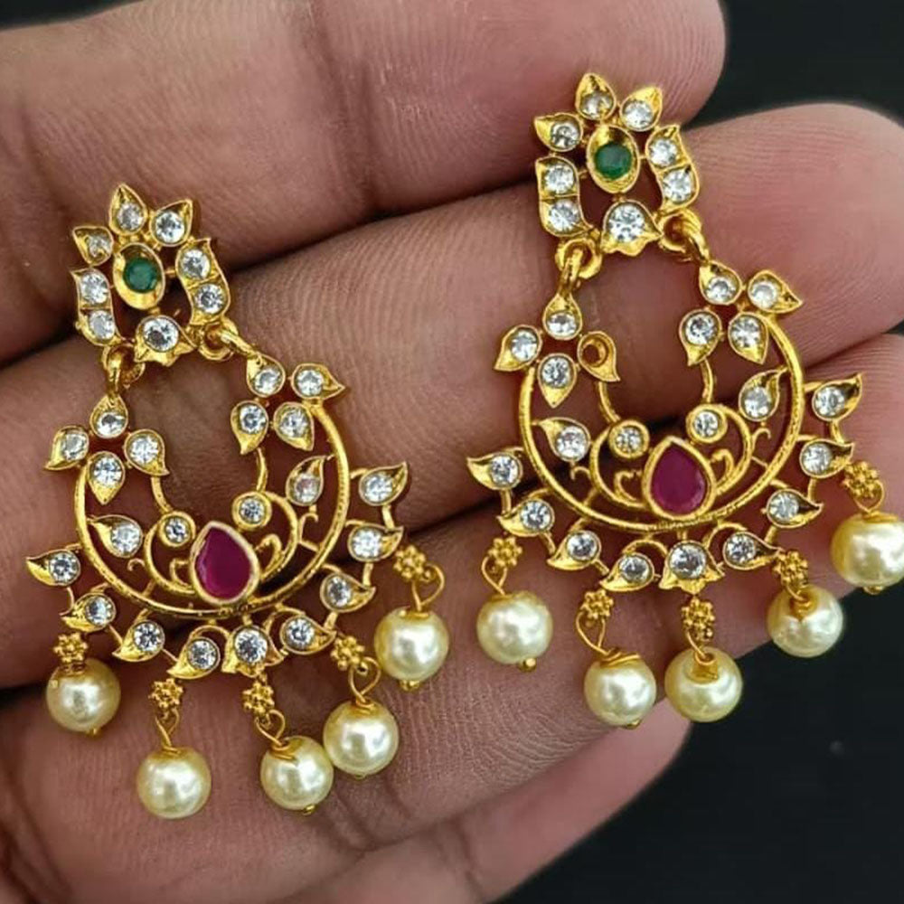 Kavita Art Designer Austrian Stone And Beads Dangler Earrings