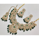 Kavita Art  Elegant Pota Stone Pearl And Beads Necklace Set