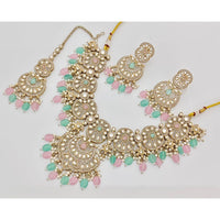 Kavita Art  Elegant Pota Stone Pearl And Beads Necklace Set