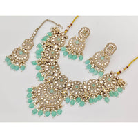 Kavita Art  Elegant Pota Stone Pearl And Beads Necklace Set
