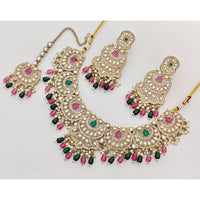 Kavita Art  Elegant Pota Stone Pearl And Beads Necklace Set
