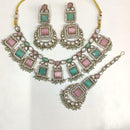 Kavita Art  Elegant Pota Stone And Pearl Necklace Set 