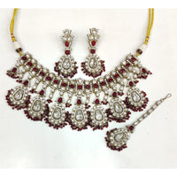 Kavita Art  Elegant Pota Stone And Pearl Necklace Set 