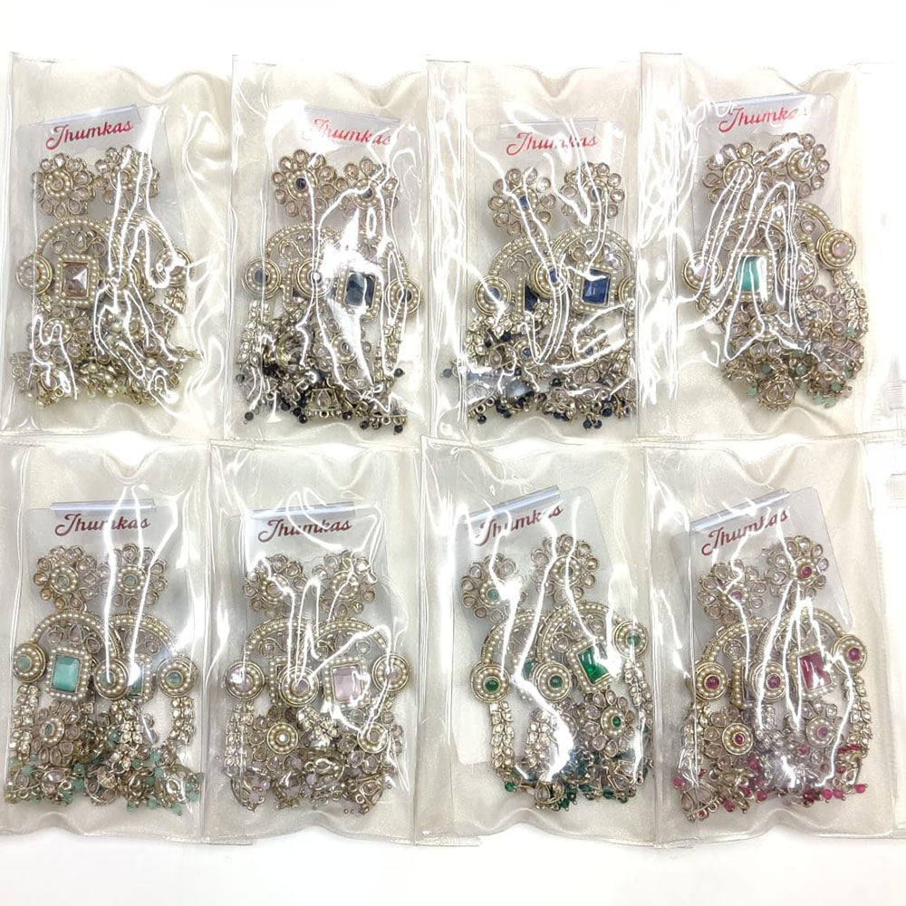 Kavita Art Royal Crystal Stone And Pearl Statement Dangler Earrings