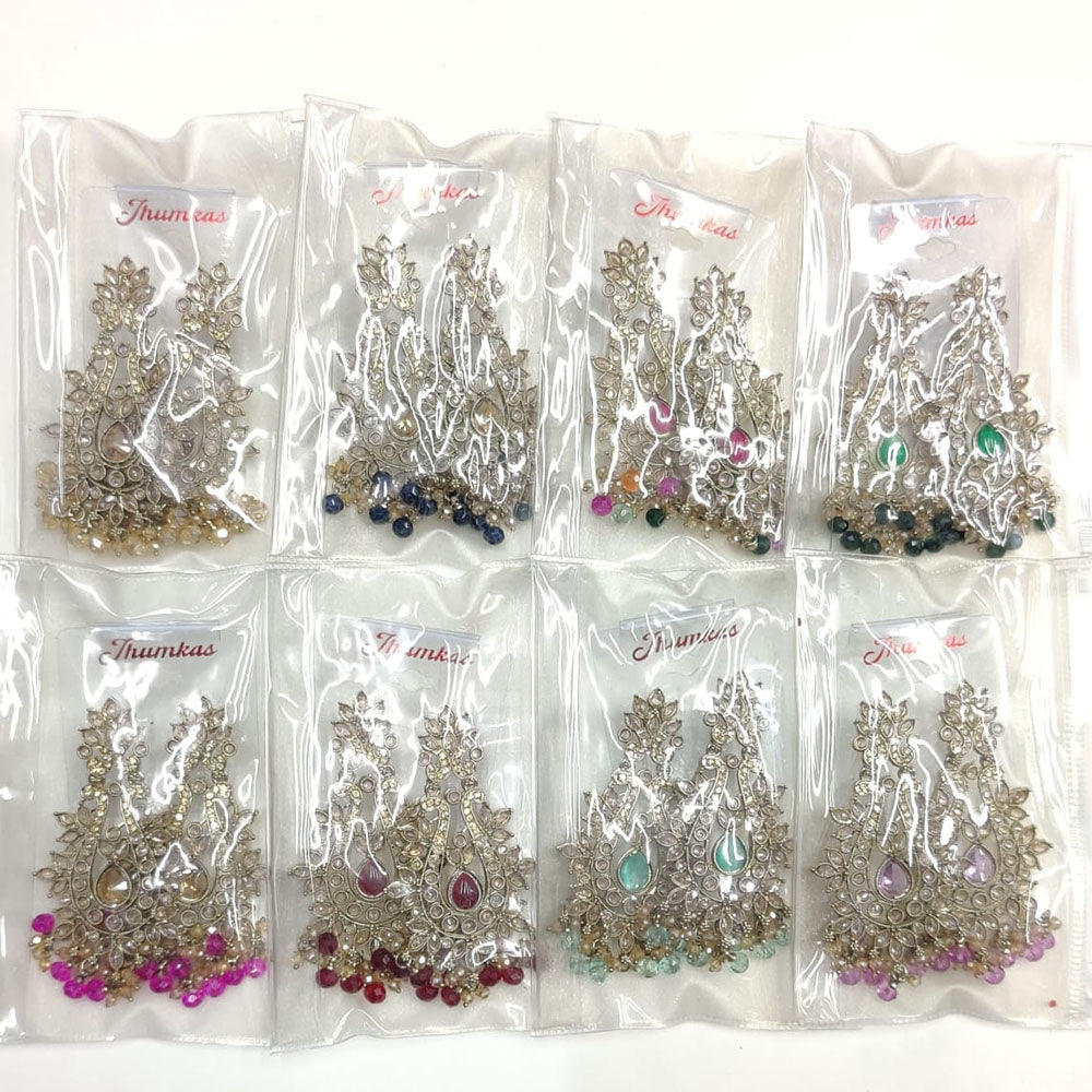 Kavita Art Royal Crystal Stone And Pearl Statement Dangler Earrings