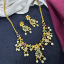 Kavita Art Royal Pota And Austrian Stone Pearl Statement Necklace Set