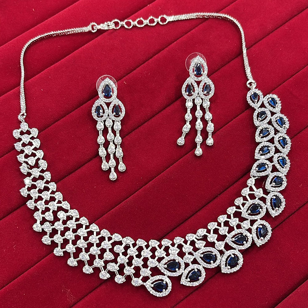 Kavita Art Premium American Diamond Sparkle Necklace Set
