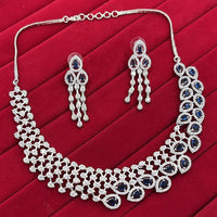 Kavita Art Premium American Diamond Sparkle Necklace Set
