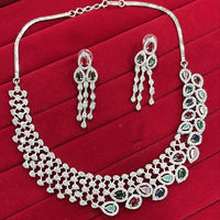 Kavita Art Premium American Diamond Sparkle Necklace Set