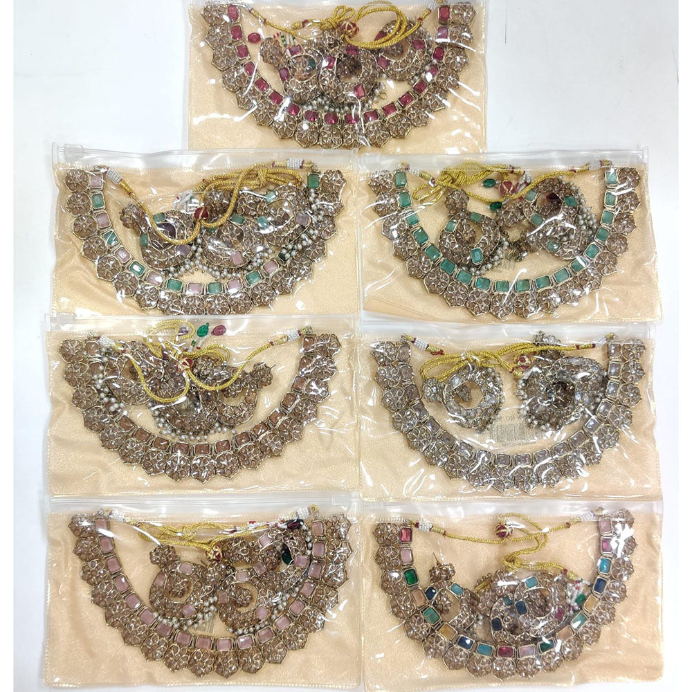 Kavita Art Elegant Crystal Stone And Pearl Designer Necklace Set