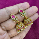 Kavita Art Designer Pota Austrian Stone And Pearl Jhumki Earrings