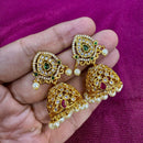 Kavita Art Designer Pota Austrian Stone And Pearl Jhumki Earrings