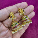 Kavita Art Designer Pota Austrian Stone And Pearl Jhumki Earrings