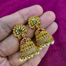 Kavita Art Designer Pota Austrian Stone And Pearl Jhumki Earrings